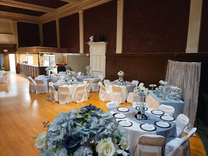 Chairs, Tables, and Buffet setup.